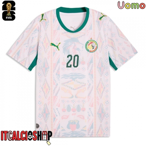 Senegal Iliman Ndiaye #13 Prima Maglia Mondiali 2026 Manica Corta